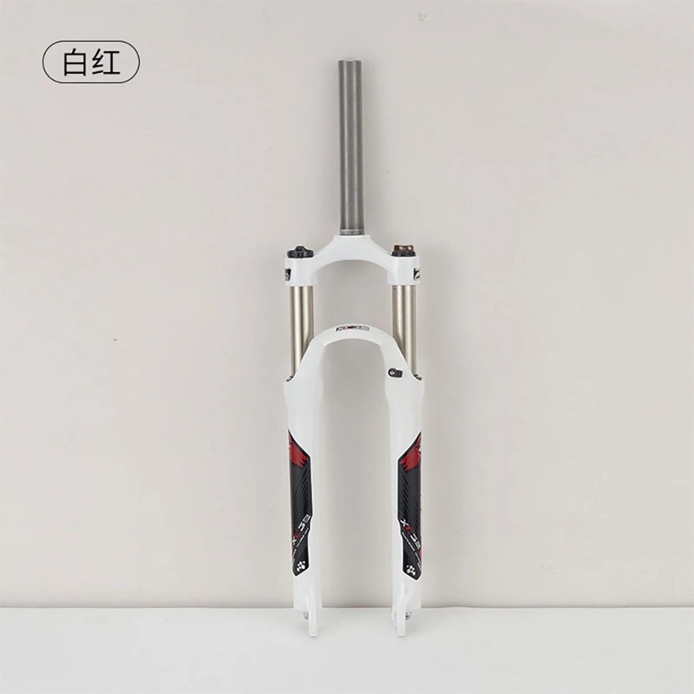 Mountain Bike Aluminum Alloy Front Fork Shoulder-Controlled Shock Absorber Lockable Mechanical Fork 26/27.5/29 Inch Spring Front Fork