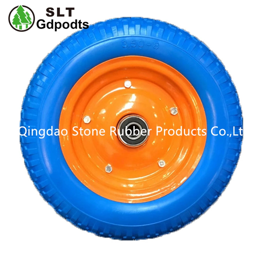 14 Inch 3.50-8 PU Flat Free Wheel