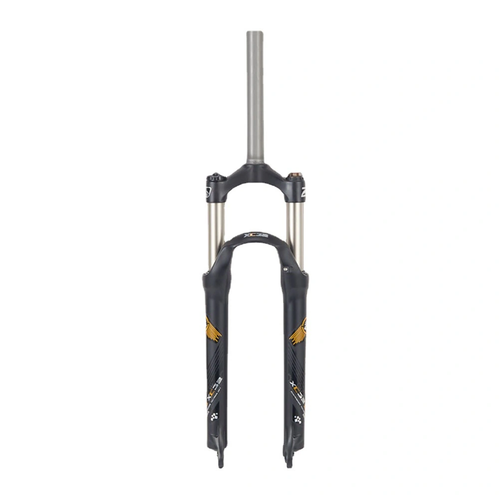 Mountain Bike Aluminum Alloy Front Fork Shoulder-Controlled Shock Absorber Lockable Mechanical Fork 26/27.5/29 Inch Spring Front Fork